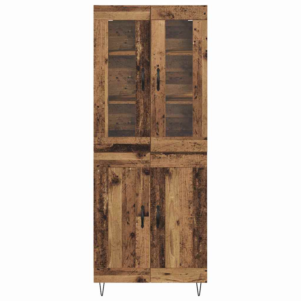 vidaXL Highboard Old Wood 69.5 x 34 x 90 cm Engineered Wood