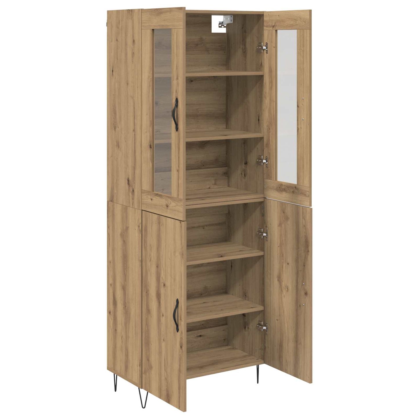 vidaXL Highboard Artisan Oak 69.5 x 34 x 180 cm Engineered Wood