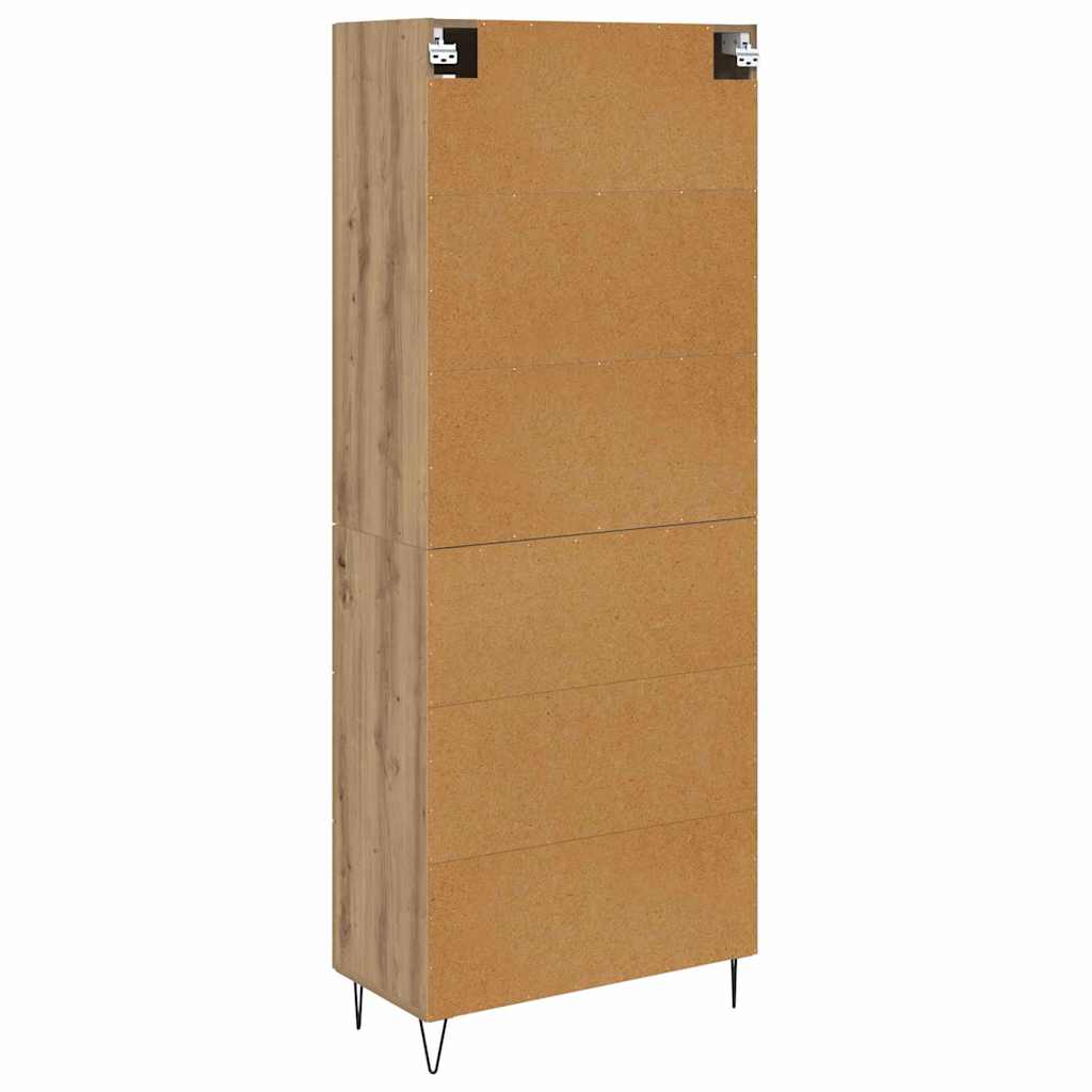 vidaXL Highboard Artisan Oak 69.5 x 34 x 90 cm Engineered Wood