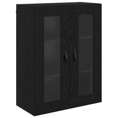 vidaXL Highboard White and Black Oak 69.5 x 34 x 180 cm