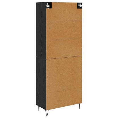 vidaXL Highboard Black Oak 69.5 x 34 x 90 cm Engineered Wood
