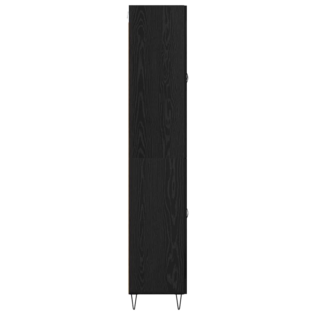 vidaXL Highboard Black Oak 69.5 x 34 x 90 cm Engineered Wood