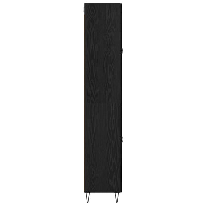 vidaXL Highboard Black Oak 69.5 x 34 x 90 cm Engineered Wood