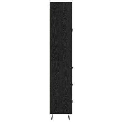 vidaXL Highboard Black Oak 69.5 x 34 x 90 cm Engineered Wood