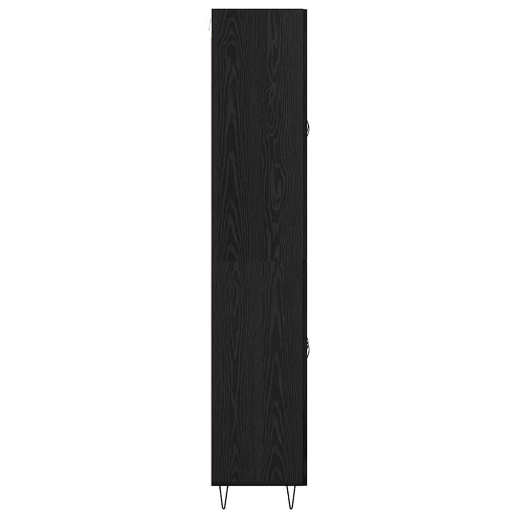 vidaXL Highboard Black Oak 69.5 x 34 x 90 cm Engineered Wood