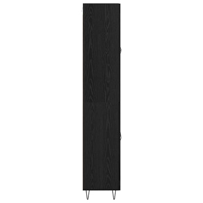 vidaXL Highboard Black Oak 69.5 x 34 x 90 cm Engineered Wood