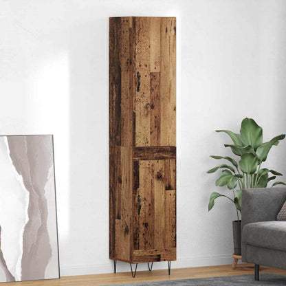 vidaXL Highboard Old Wood 34.5 x 34 x 90 cm Engineered Wood