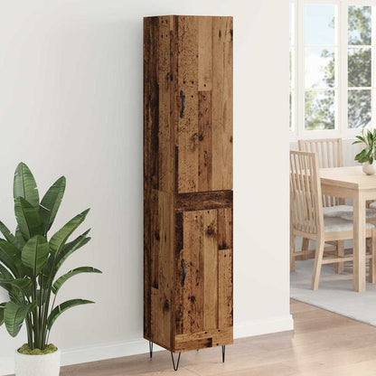 vidaXL Highboard Old Wood 34.5 x 34 x 90 cm Engineered Wood