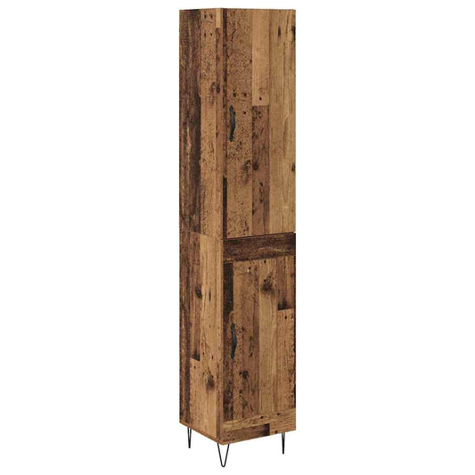 vidaXL Highboard Old Wood 34.5 x 34 x 90 cm Engineered Wood