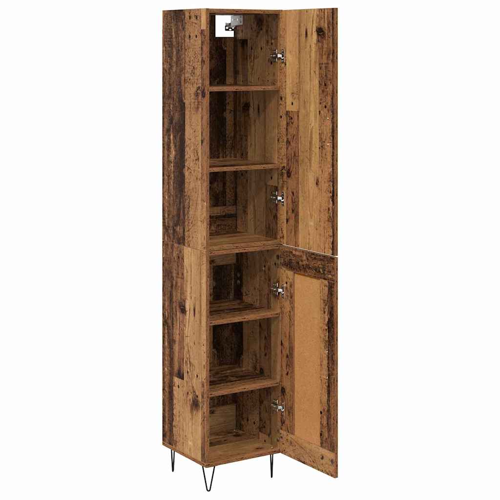 vidaXL Highboard Old Wood 34.5 x 34 x 90 cm Engineered Wood