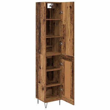 vidaXL Highboard Old Wood 34.5 x 34 x 90 cm Engineered Wood