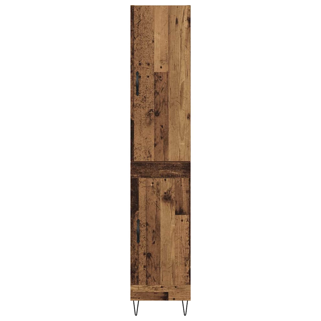vidaXL Highboard Old Wood 34.5 x 34 x 90 cm Engineered Wood