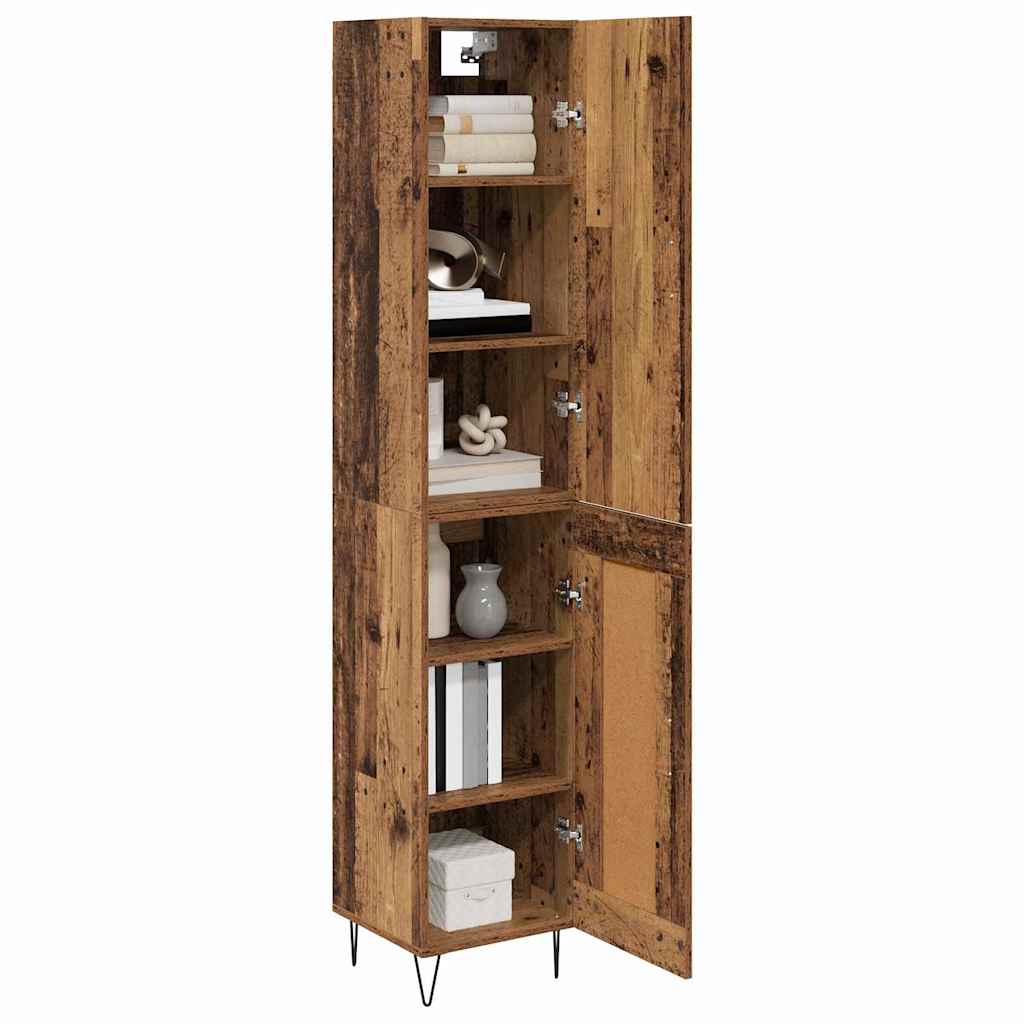 vidaXL Highboard Old Wood 34.5 x 34 x 90 cm Engineered Wood