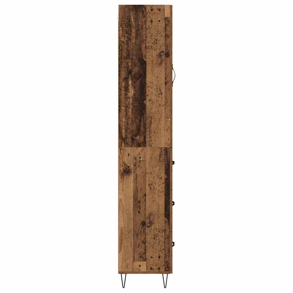vidaXL Highboard Old Wood 34.5 x 34 x 90 cm Engineered Wood