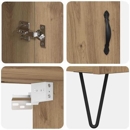 vidaXL Highboard Artisan Oak 34.5 x 34 x 90 cm Engineered Wood