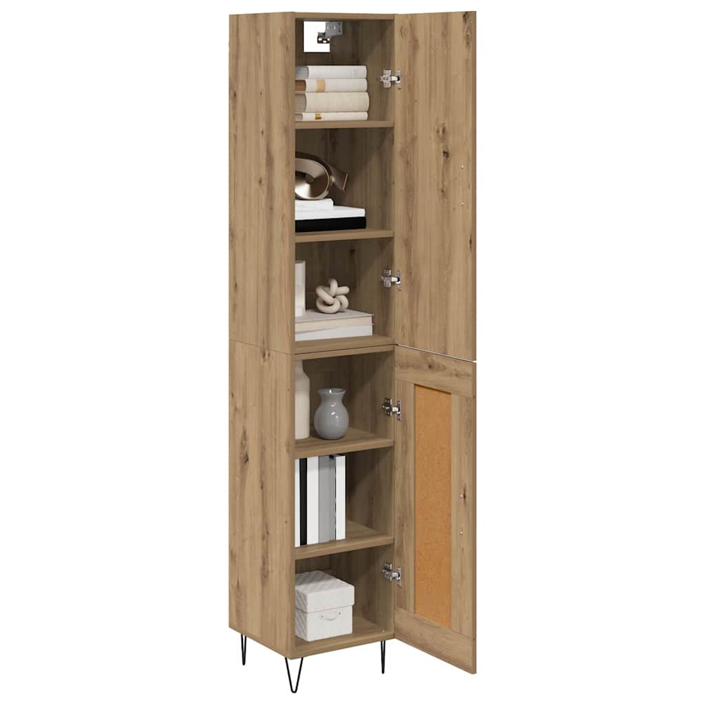 vidaXL Highboard Artisan Oak 34.5 x 34 x 90 cm Engineered Wood