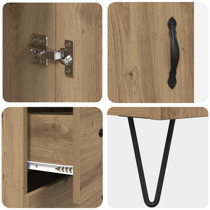 vidaXL Highboard Artisan Oak 34.5 x 34 x 90 cm Engineered Wood