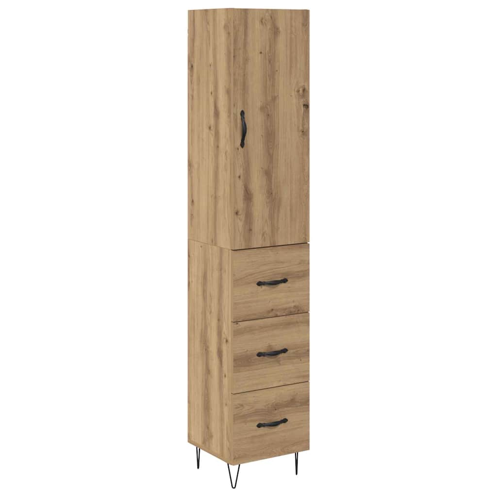vidaXL Highboard Artisan Oak 34.5 x 34 x 90 cm Engineered Wood