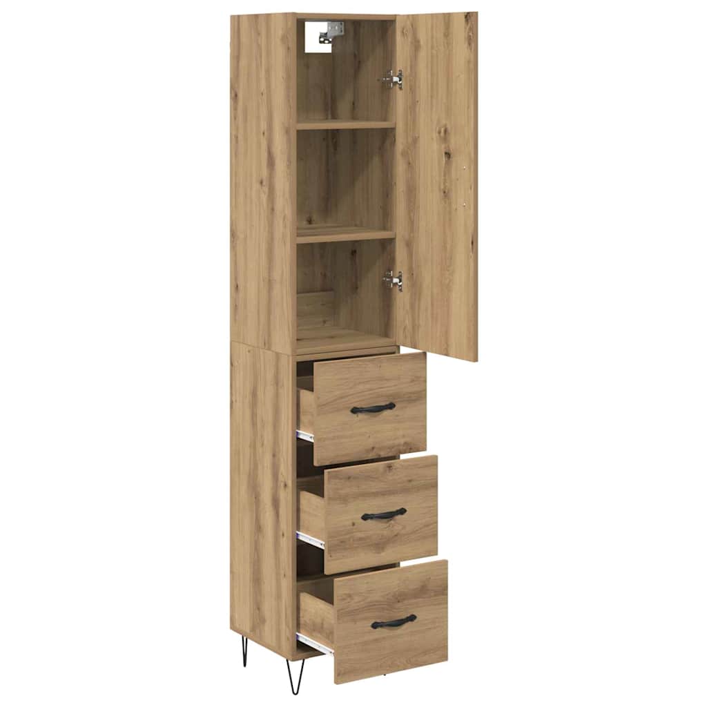 vidaXL Highboard Artisan Oak 34.5 x 34 x 90 cm Engineered Wood