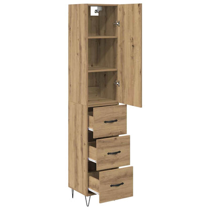 vidaXL Highboard Artisan Oak 34.5 x 34 x 90 cm Engineered Wood