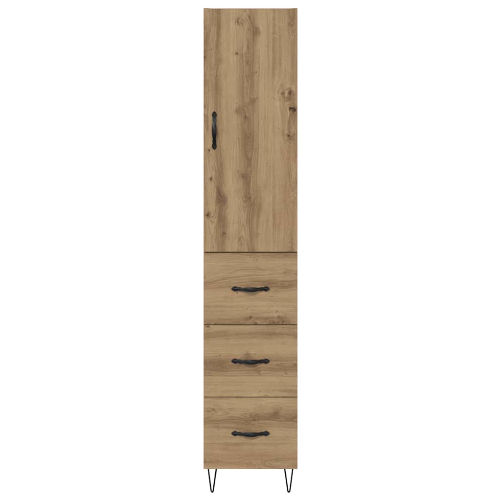 vidaXL Highboard Artisan Oak 34.5 x 34 x 90 cm Engineered Wood