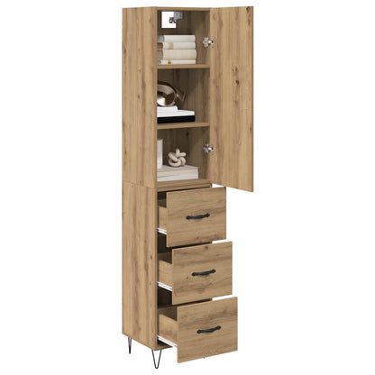 vidaXL Highboard Artisan Oak 34.5 x 34 x 90 cm Engineered Wood