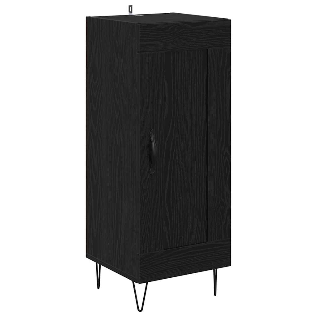 vidaXL Highboard Black Oak 34.5 x 34 x 90 cm Engineered Wood