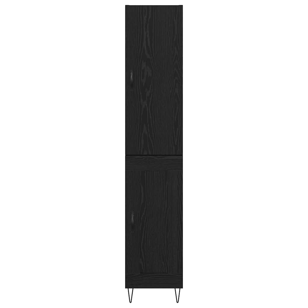 vidaXL Highboard Black Oak 34.5 x 34 x 90 cm Engineered Wood