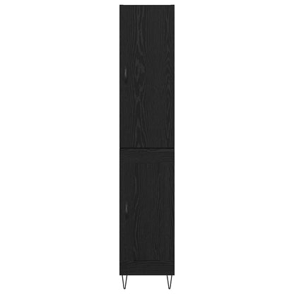 vidaXL Highboard Black Oak 34.5 x 34 x 90 cm Engineered Wood