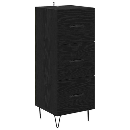 vidaXL Highboard Black Oak 34.5 x 34 x 90 cm Engineered Wood