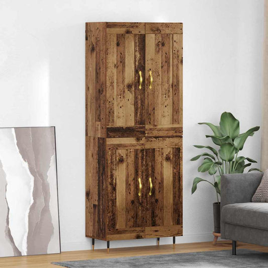 vidaXL Highboard Old Wood 69.5 x 34 x 90 cm Engineered Wood