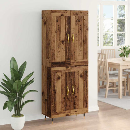 vidaXL Highboard Old Wood 69.5 x 34 x 90 cm Engineered Wood