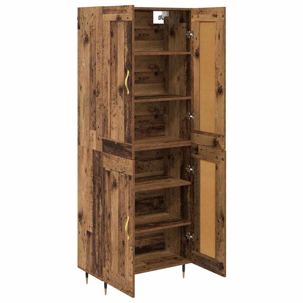 vidaXL Highboard Old Wood 69.5 x 34 x 90 cm Engineered Wood
