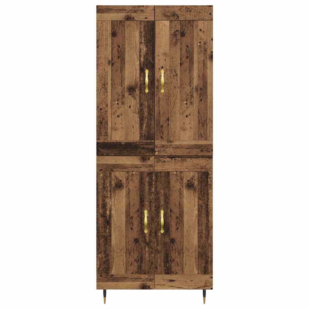vidaXL Highboard Old Wood 69.5 x 34 x 90 cm Engineered Wood