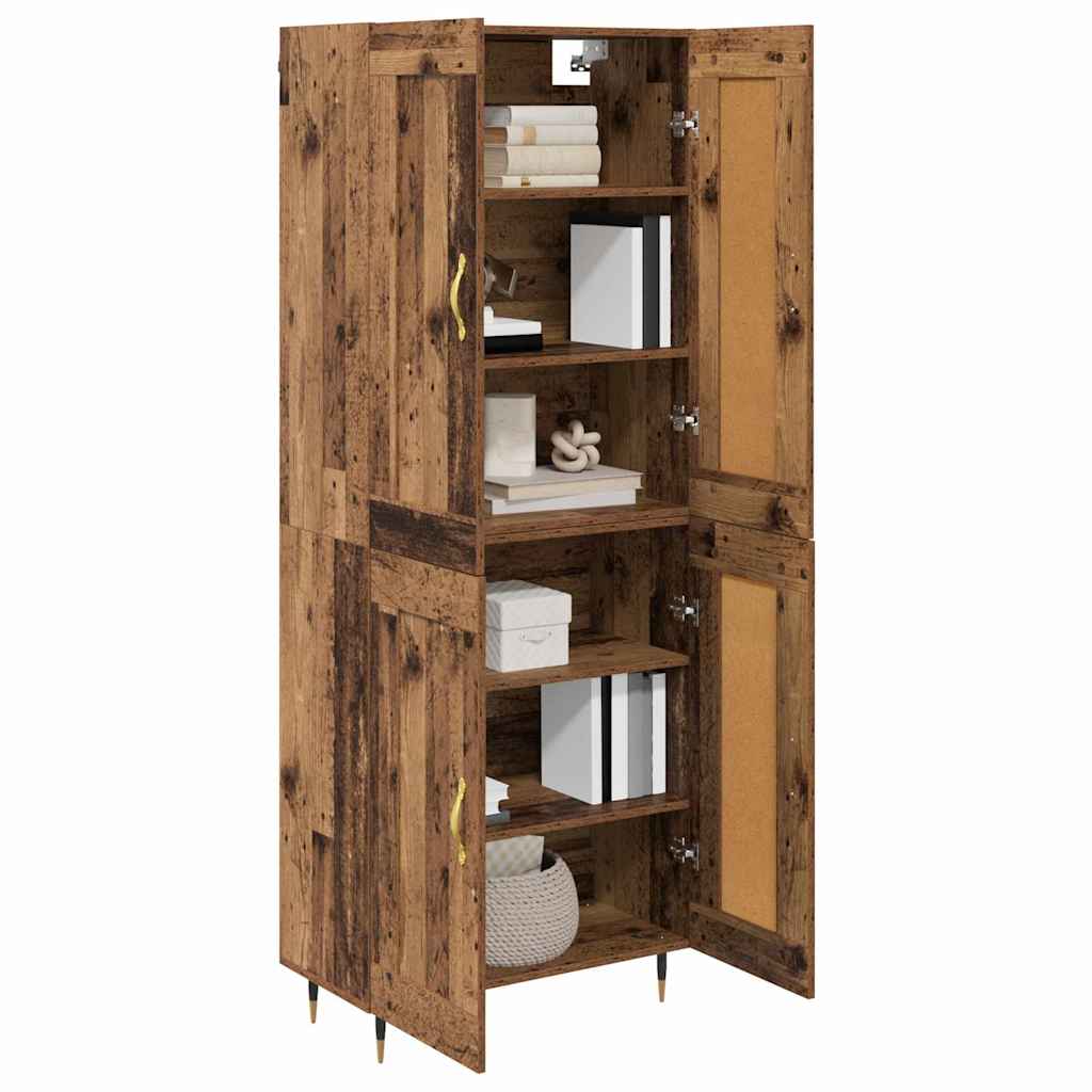 vidaXL Highboard Old Wood 69.5 x 34 x 90 cm Engineered Wood
