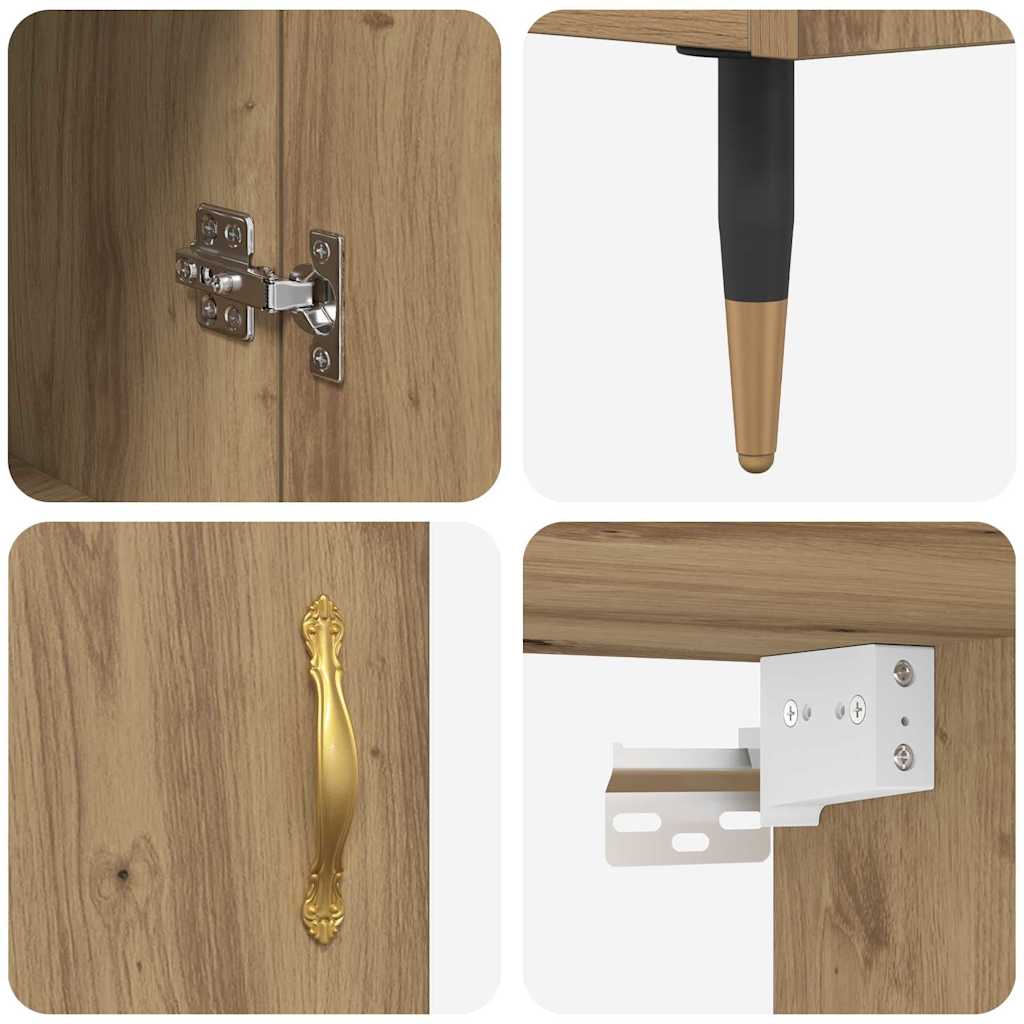 vidaXL Highboard Artisan Oak 69.5 x 34 x 90 cm Engineered Wood