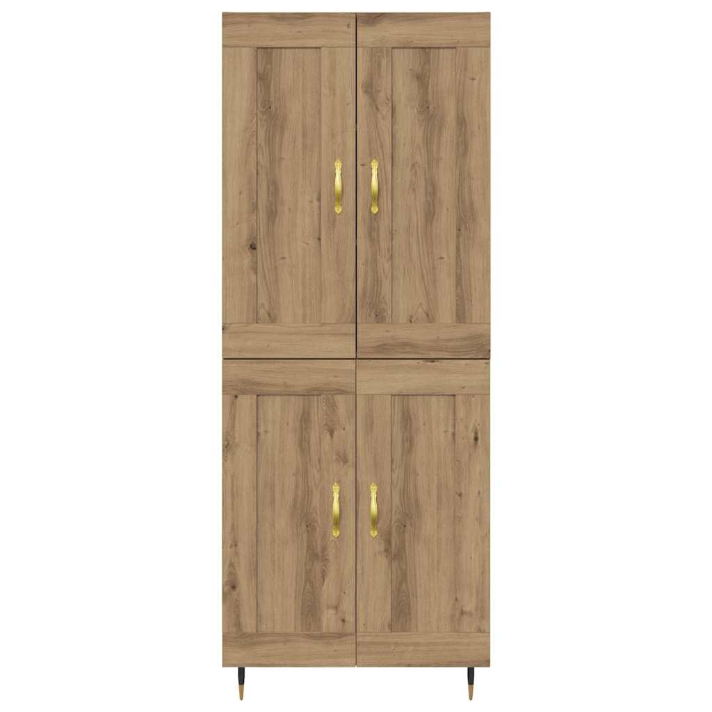 vidaXL Highboard Artisan Oak 69.5 x 34 x 90 cm Engineered Wood