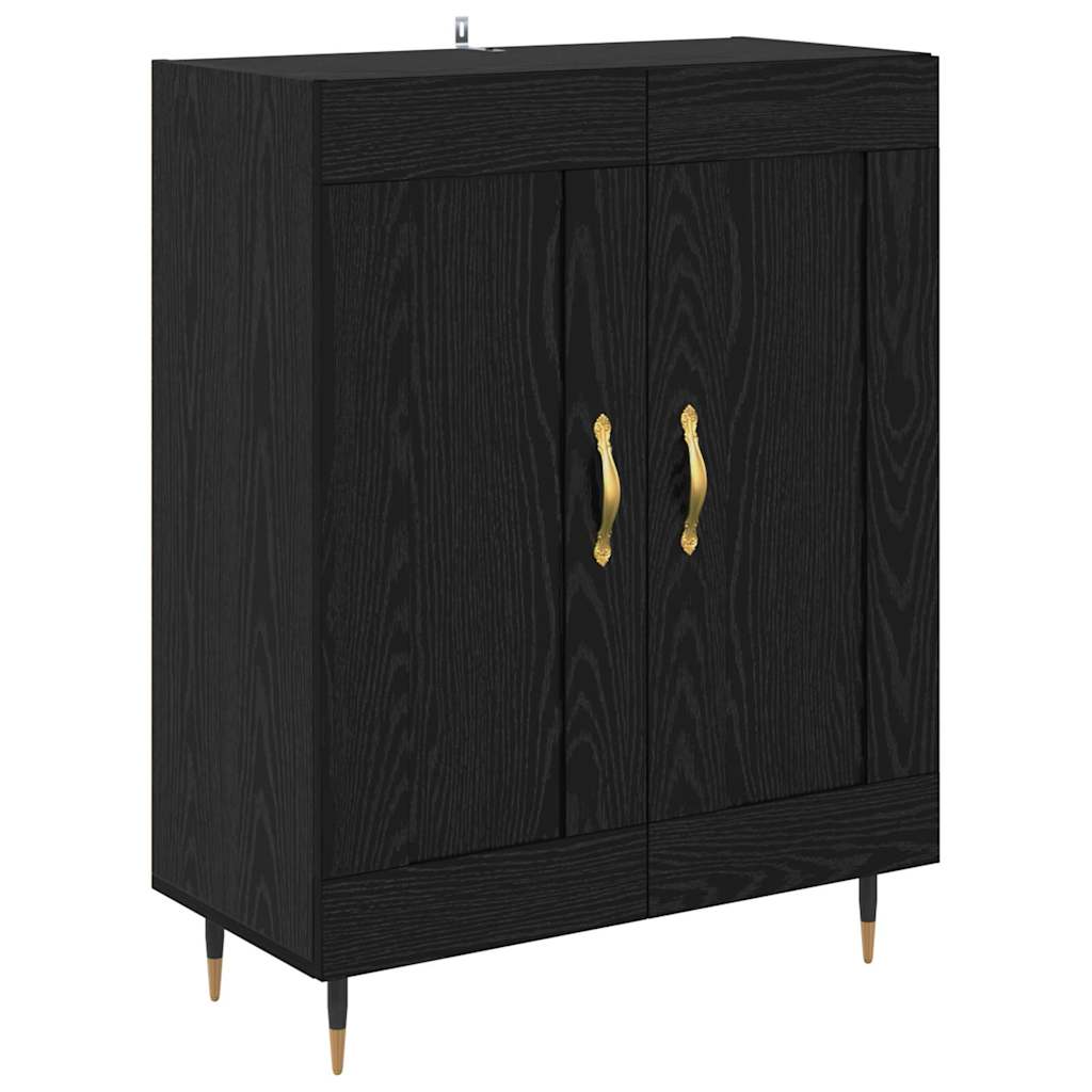 vidaXL Highboard Black Oak 69.5 x 34 x 90 cm Engineered Wood