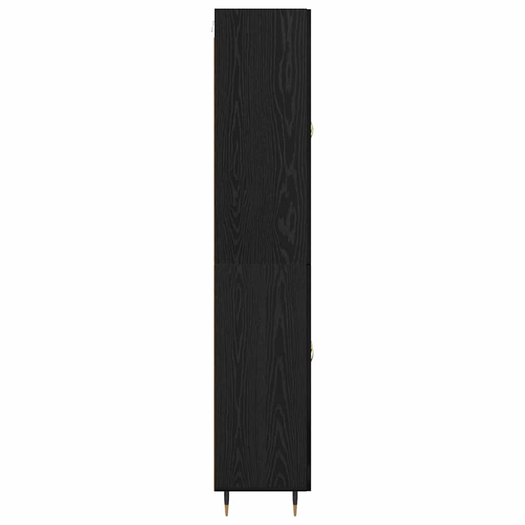 vidaXL Highboard Black Oak 69.5 x 34 x 90 cm Engineered Wood