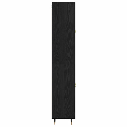 vidaXL Highboard Black Oak 69.5 x 34 x 90 cm Engineered Wood