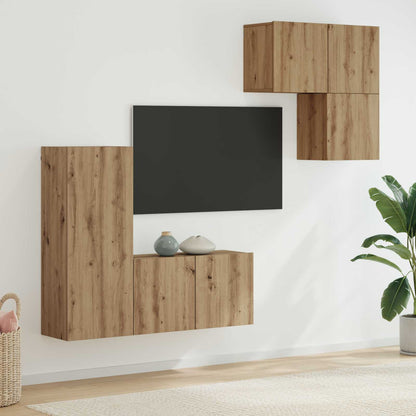 vidaXL TV Cabinet 4 pcs Artisan Oak Engineered Wood