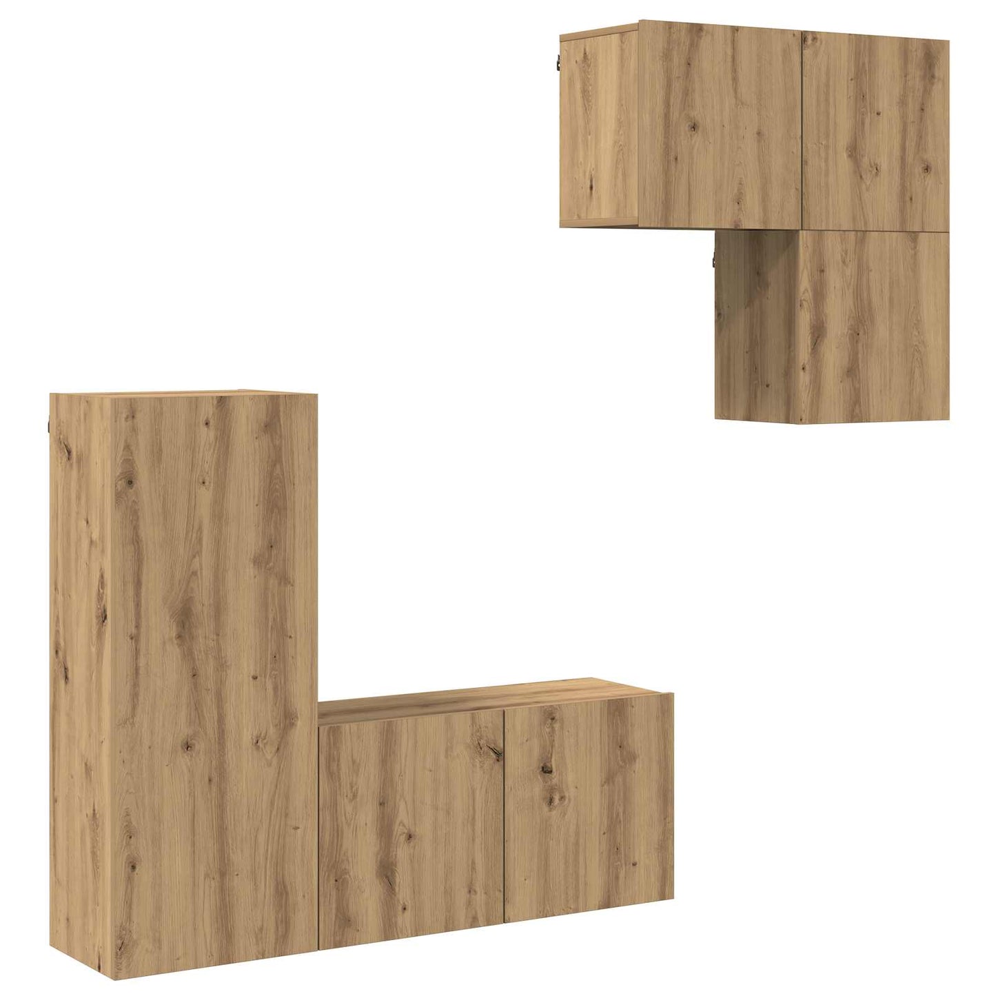 vidaXL TV Cabinet 4 pcs Artisan Oak Engineered Wood