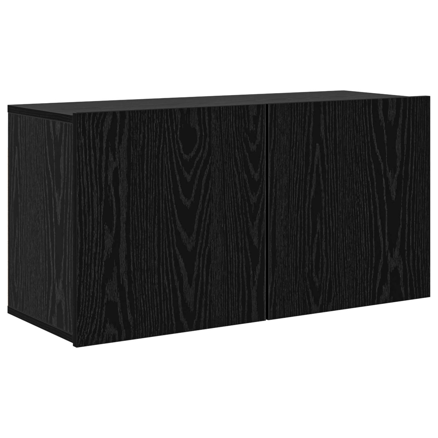 vidaXL TV Wall Unit Wall-mounted 5 pcs Black Oak Engineered Wood