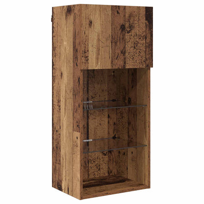 vidaXL TV Wall Units Wall-mounted 6 pcs Black Oak Engineered Wood