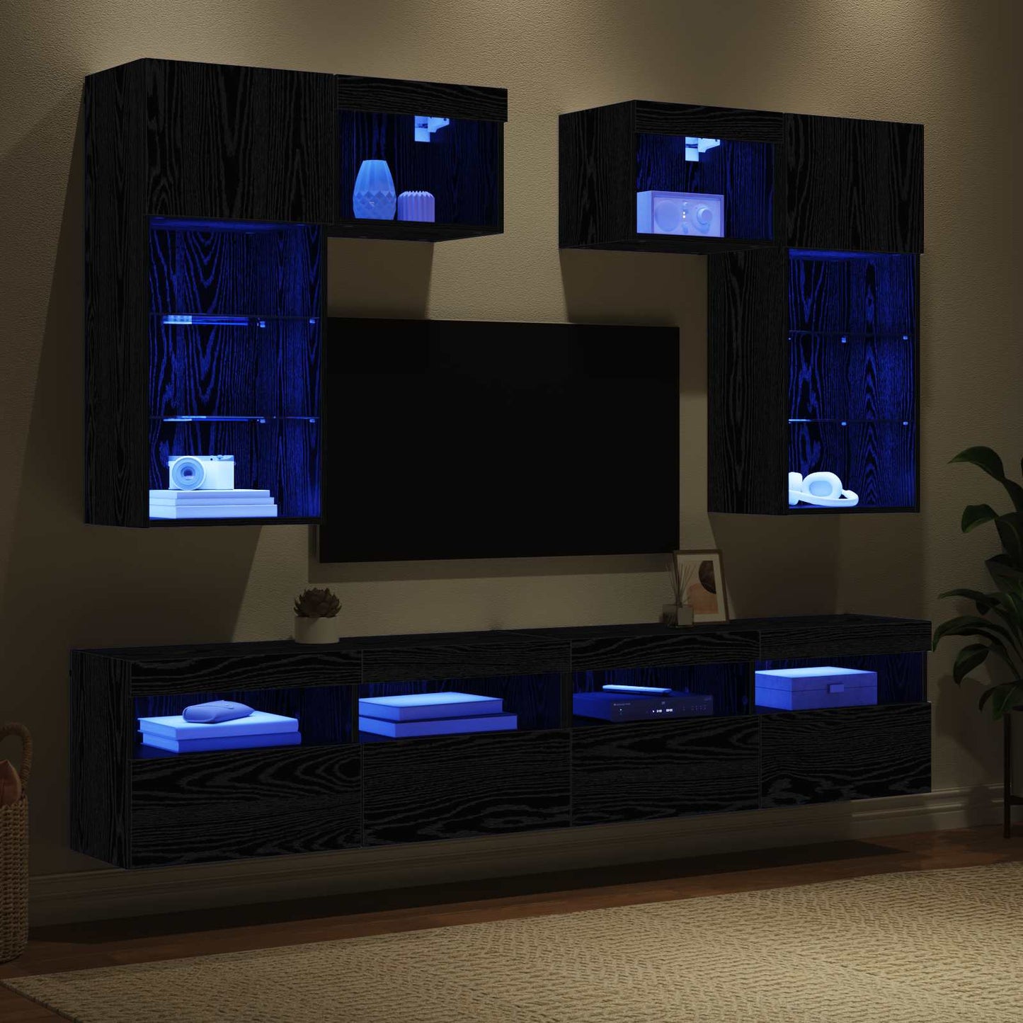 vidaXL TV Wall Units 6 pcs 100 x 30 x 40 cm Artisan Oak