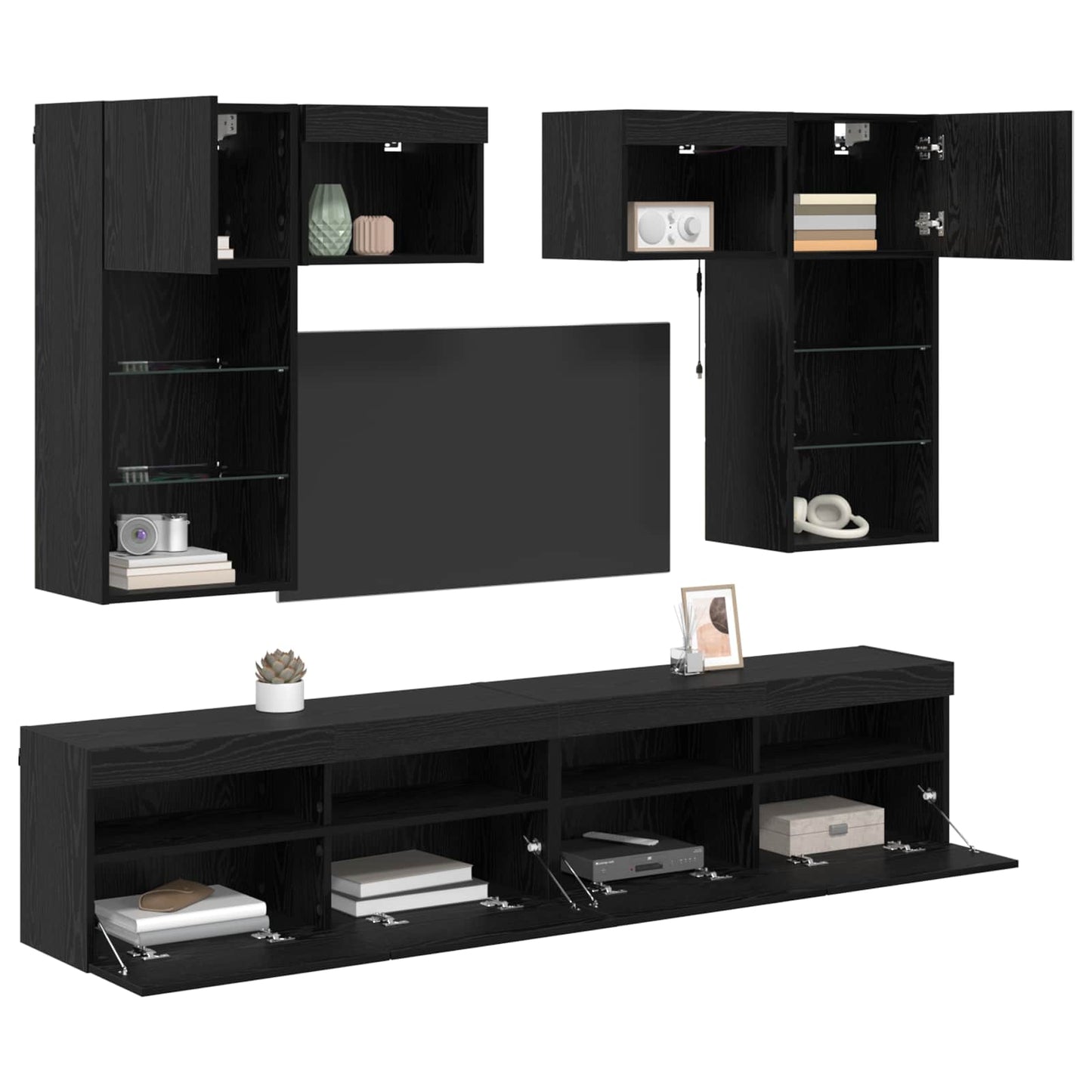 vidaXL TV Wall Units 6 pcs 100 x 30 x 40 cm Artisan Oak
