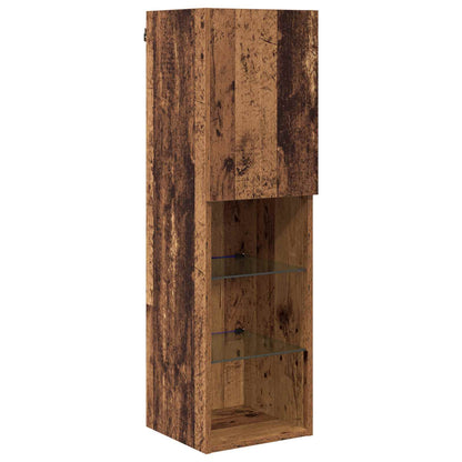 vidaXL TV Wall Cabinet Set Wall-mounted 7 pcs Old Wood Engineered Wood