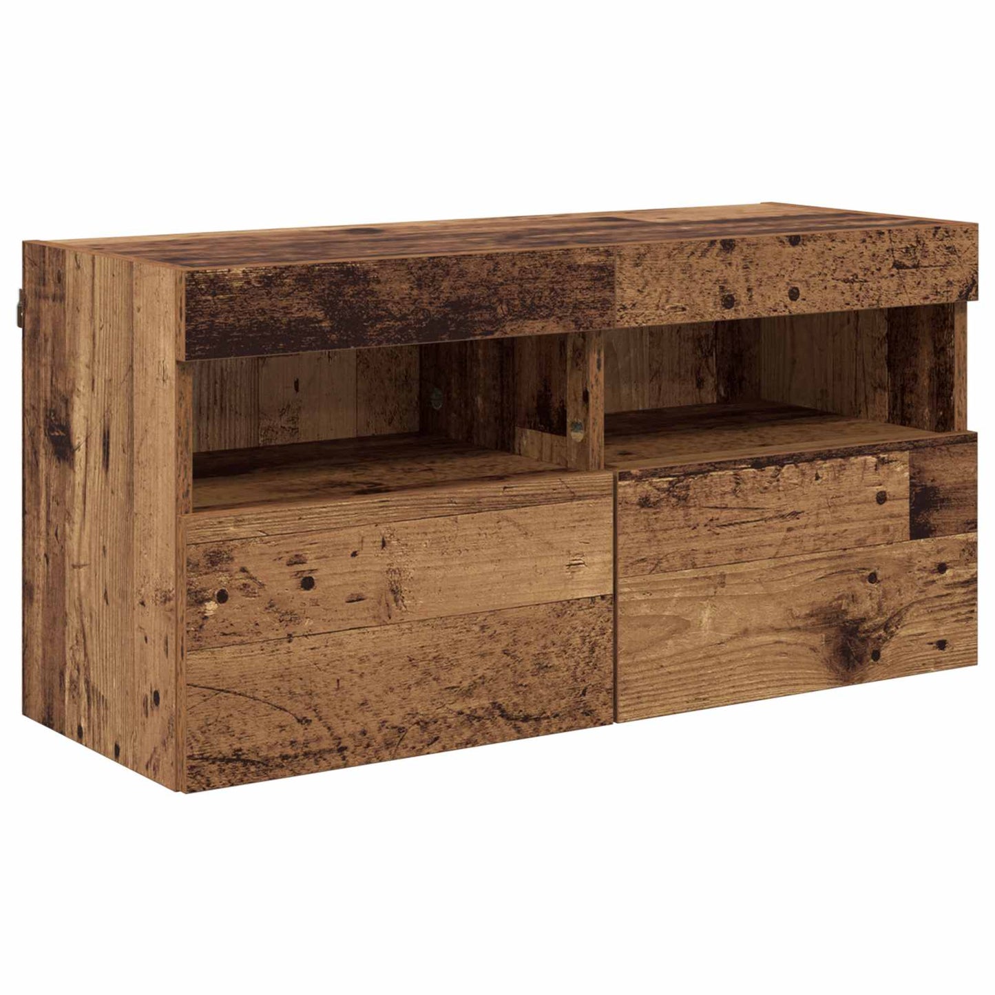 vidaXL TV Wall Cabinet Set Wall-mounted 7 pcs Old Wood Engineered Wood