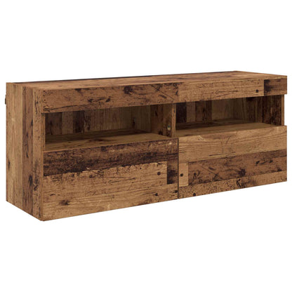 vidaXL TV Wall Cabinet Set Wall-mounted 7 pcs Old Wood Engineered Wood