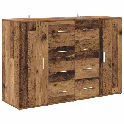 vidaXL Sideboards with Drawer Corona 2 pcs Old Wood 59 x 39 x 80 cm